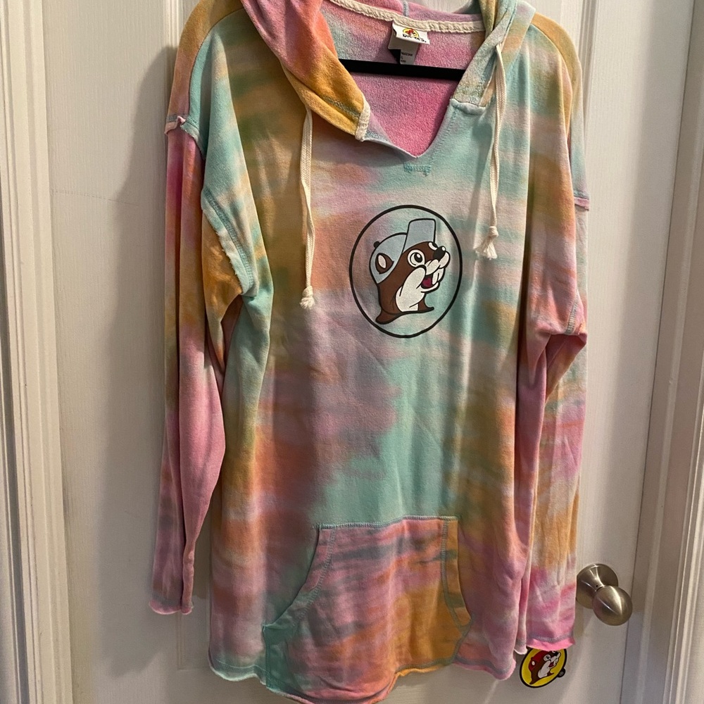 Buccees Womens Terry Hoodie XXL NWT Tie Dye
